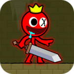 Red Stickman Stick Adventure APK MOD Unlimited Money