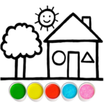 Glitter House coloring for kid 2.8 APK MOD Unlimited Money